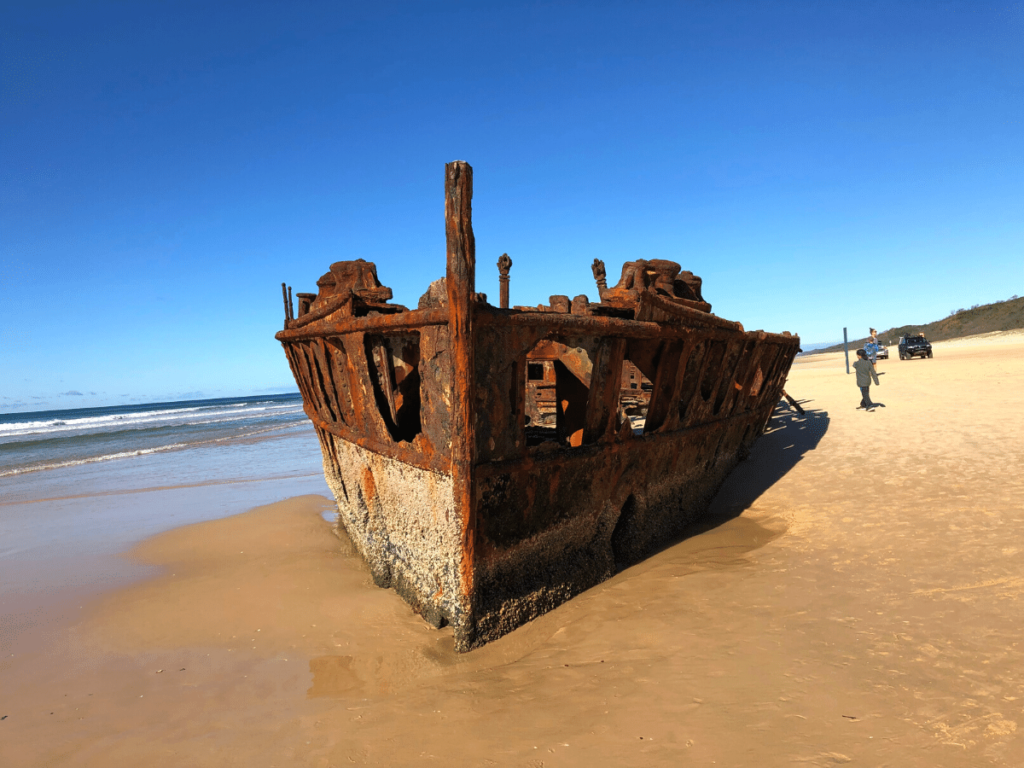 Shipwreck SS Maheno op Fraser Island