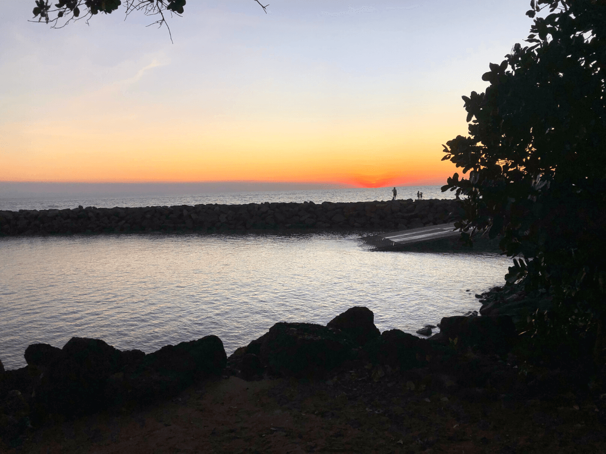 Zonsondergang in Dundee Beach