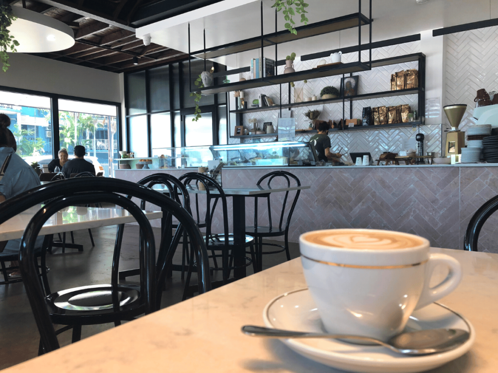 Koffie drinken bij The General in Darwin