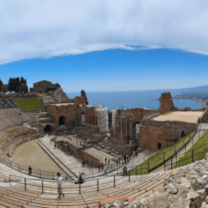 Het oude theater van Taormina in Sicilie Italie